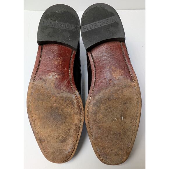 Vtg Florsheim Leather Dress Shoes MENS SIZE 11.5D Tobacco Brown 521740 Lace Up main image 9